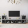 Muebles de salón 4 pzas madera ingeniería gris hormigón | Foro24.es | Tu tienda online para hogar, jardín y más Foro24.es
