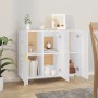 Aparador de madera de ingeniería blanco brillo 90x34x80 cm de , Aparadores - Ref: Foro24-812498, Precio: 112,49 €, Descuento:...