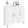 Aparador de madera de ingeniería blanco brillo 90x34x80 cm de , Aparadores - Ref: Foro24-812498, Precio: 112,49 €, Descuento:...