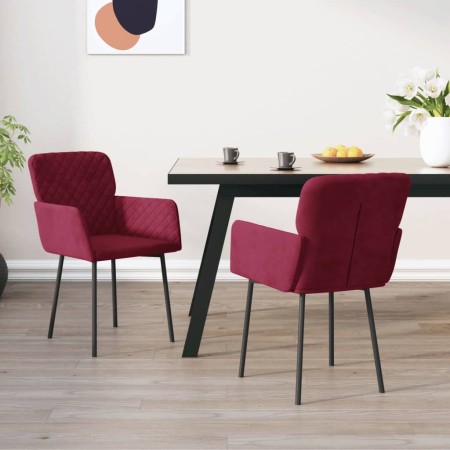 Sillas de comedor 2 unidades terciopelo rojo tinto von , Essstühle - Ref: Foro24-344784, Preis: 118,16 €, Rabatt: %