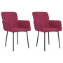 Sillas de comedor 2 unidades terciopelo rojo tinto von , Essstühle - Ref: Foro24-344784, Preis: 118,16 €, Rabatt: %