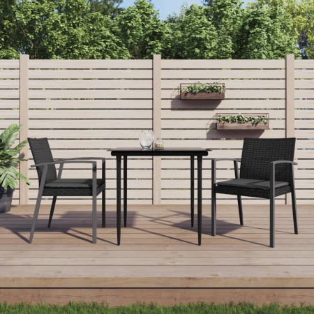 Sillas jardín cojines 2 uds ratán sintético negro 56,5x57x83 cm von , Gartenstühle - Ref: Foro24-364096, Preis: 150,54 €, Rab...