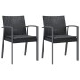 Sillas jardín cojines 2 uds ratán sintético negro 56,5x57x83 cm von , Gartenstühle - Ref: Foro24-364096, Preis: 150,54 €, Rab...