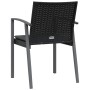 Sillas jardín cojines 2 uds ratán sintético negro 56,5x57x83 cm von , Gartenstühle - Ref: Foro24-364096, Preis: 150,54 €, Rab...