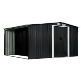 Cobertizo jardín puertas correderas acero gris 329,5x312x178 cm de , Cobertizos - Ref: Foro24-144024, Precio: 1,00 €