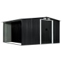 Cobertizo jardín puertas correderas acero gris 329,5x312x178 cm by , Sheds - Ref: Foro24-144024, Price: 1,00 €, Discount: %