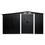 Cobertizo jardín puertas correderas acero gris 329,5x312x178 cm by , Sheds - Ref: Foro24-144024, Price: 1,00 €, Discount: %