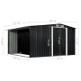 Cobertizo jardín puertas correderas acero gris 329,5x312x178 cm by , Sheds - Ref: Foro24-144024, Price: 1,00 €, Discount: %