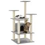 Rascador para gatos con postes de sisal gris claro 110 cm de vidaXL, Mobiliario para gatos - Ref: Foro24-171480, Precio: 54,5...