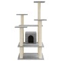 Katzenkratzbaum mit hellgrauen Sisalstämmen 110 cm von vidaXL, Katzenmöbel - Ref: Foro24-171480, Preis: 55,33 €, Rabatt: %