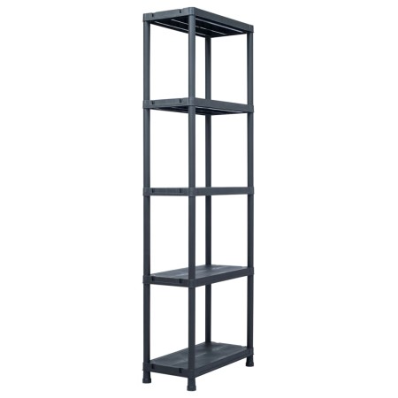 Estantería de plástico 125 kg 60x30x180 cm negro de , Estanterías industriales - Ref: Foro24-45674, Precio: 55,32 €, Descuent...