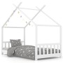 Estructura de cama infantil madera maciza pino blanco 80x160 cm by , Cribs and beds for children - Ref: Foro24-283368, Price:...