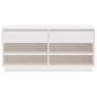 Mueble zapatero de madera maciza de pino blanco 110x34x52 cm by , Shoe racks and shoe organizers - Ref: Foro24-814445, Price:...