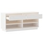 Mueble zapatero de madera maciza de pino blanco 110x34x52 cm by , Shoe racks and shoe organizers - Ref: Foro24-814445, Price:...