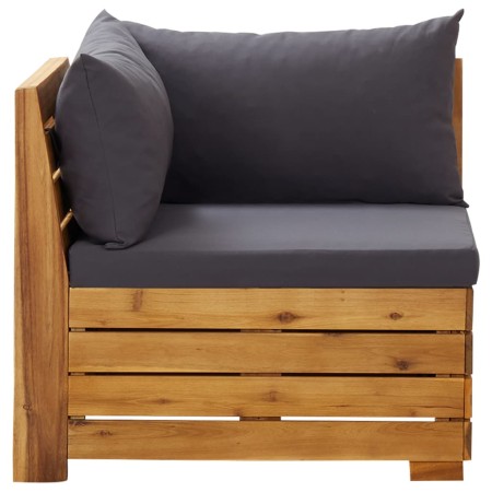 Sofá seccional esquina 1 pza con cojines madera maciza acacia by , Modular outdoor sofas - Ref: Foro24-46689, Price: 194,54 €...