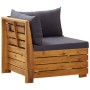 Sofá seccional esquina 1 pza con cojines madera maciza acacia by , Modular outdoor sofas - Ref: Foro24-46689, Price: 194,54 €...
