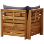 Sofá seccional esquina 1 pza con cojines madera maciza acacia by , Modular outdoor sofas - Ref: Foro24-46689, Price: 194,54 €...