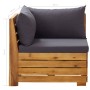 Sofá seccional esquina 1 pza con cojines madera maciza acacia by , Modular outdoor sofas - Ref: Foro24-46689, Price: 194,54 €...