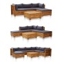 Sofá seccional esquina 1 pza con cojines madera maciza acacia by , Modular outdoor sofas - Ref: Foro24-46689, Price: 194,54 €...