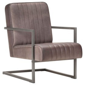 Sillón voladizo cuero auténtico marrón envejecido by , Armchairs - Ref: Foro24-321857, Price: 232,10 €, Discount: %