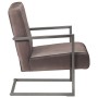 Sillón voladizo cuero auténtico marrón envejecido by , Armchairs - Ref: Foro24-321857, Price: 232,10 €, Discount: %