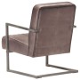 Sillón voladizo cuero auténtico marrón envejecido by , Armchairs - Ref: Foro24-321857, Price: 232,10 €, Discount: %