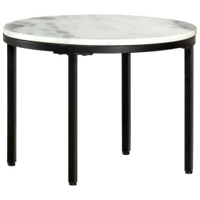 Mesa de centro mármol macizo auténtico blanco y negro Ø50 cm de , Mesas de centro - Ref: Foro24-286411, Precio: 95,30 €, Desc...