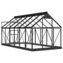 Invernadero de vidrio gris antracita aluminio 155x298x191 cm von , Gewächshäuser - Ref: Foro24-3082335, Preis: 765,76 €, Raba...