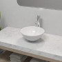 Lavabo de baño con grifo mezclador cerámica redondo blanco de , Lavabos - Ref: Foro24-275494, Precio: 85,01 €