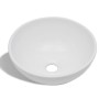 Lavabo de baño con grifo mezclador cerámica redondo blanco de , Lavabos - Ref: Foro24-275494, Precio: 85,01 €