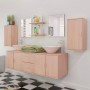 Conjunto de muebles de baño con lavabo y grifo 11 piezas beige von , Badezimmermöbel - Ref: Foro24-273688, Preis: 434,80 €, R...