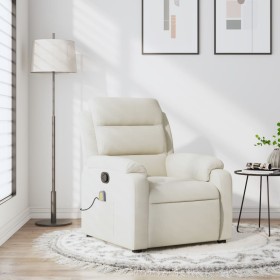 Sillón de masaje reclinable de terciopelo crema by , Armchairs - Ref: Foro24-373520, Price: 265,22 €, Discount: -5%%