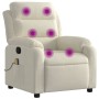 Sillón de masaje reclinable de terciopelo crema by , Armchairs - Ref: Foro24-373520, Price: 265,22 €, Discount: %