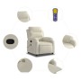 Sillón de masaje reclinable de terciopelo crema by , Armchairs - Ref: Foro24-373520, Price: 265,22 €, Discount: %