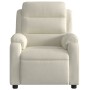 Sillón de masaje reclinable de terciopelo crema by , Armchairs - Ref: Foro24-373520, Price: 265,22 €, Discount: %