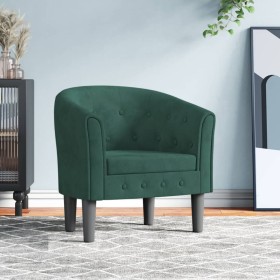 Sillón de terciopelo verde oscuro by , Armchairs - Ref: Foro24-356472, Price: 163,11 €, Discount: %