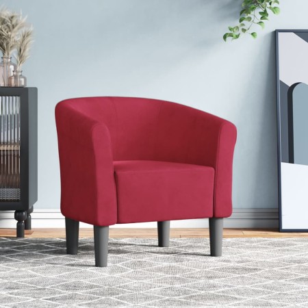 Sillón de terciopelo rojo tinto by , Armchairs - Ref: Foro24-356447, Price: 188,81 €, Discount: %