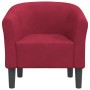 Sillón de terciopelo rojo tinto by , Armchairs - Ref: Foro24-356447, Price: 188,81 €, Discount: %