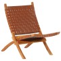 Silla de relax plegable cuero auténtico marrón von , Klapphocker und Stühle - Ref: Foro24-356376, Preis: 172,38 €, Rabatt: %
