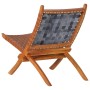Silla de relax plegable cuero auténtico marrón von , Klapphocker und Stühle - Ref: Foro24-356376, Preis: 172,38 €, Rabatt: %