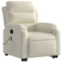 Sillón reclinable de masaje elevable terciopelo crema by , Armchairs - Ref: Foro24-3205112, Price: 318,64 €, Discount: %
