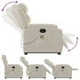 Sillón reclinable de masaje elevable terciopelo crema by , Armchairs - Ref: Foro24-3205112, Price: 318,64 €, Discount: %