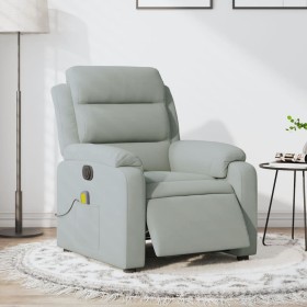 Sillón reclinable de masaje eléctrico terciopelo gris claro by , Armchairs - Ref: Foro24-3205081, Price: 292,14 €, Discount: %