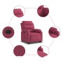 Sillón eléctrico reclinable elevable de terciopelo rojo tinto | Foro24.es | Tu tienda online para hogar, jardín y más Foro24.es