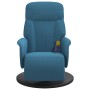 Sillón reclinable de masaje con reposapiés terciopelo azul by , Armchairs - Ref: Foro24-356692, Price: 199,50 €, Discount: %