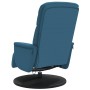 Sillón reclinable de masaje con reposapiés terciopelo azul by , Armchairs - Ref: Foro24-356692, Price: 199,50 €, Discount: %
