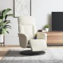 Sillón reclinable masaje con reposapiés terciopelo color crema | Foro24.es | Tu tienda online para hogar, jardín y más Foro24.es