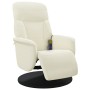 Sillón reclinable masaje con reposapiés terciopelo color crema | Foro24.es | Tu tienda online para hogar, jardín y más Foro24.es