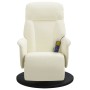 Sillón reclinable masaje con reposapiés terciopelo color crema | Foro24.es | Tu tienda online para hogar, jardín y más Foro24.es