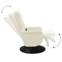 Sillón reclinable masaje con reposapiés terciopelo color crema | Foro24.es | Tu tienda online para hogar, jardín y más Foro24.es